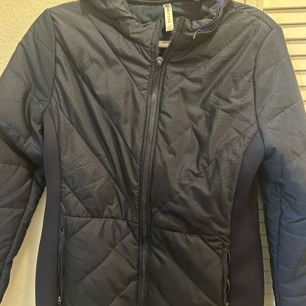 Fabletics Dark Blue Quilted Jacket